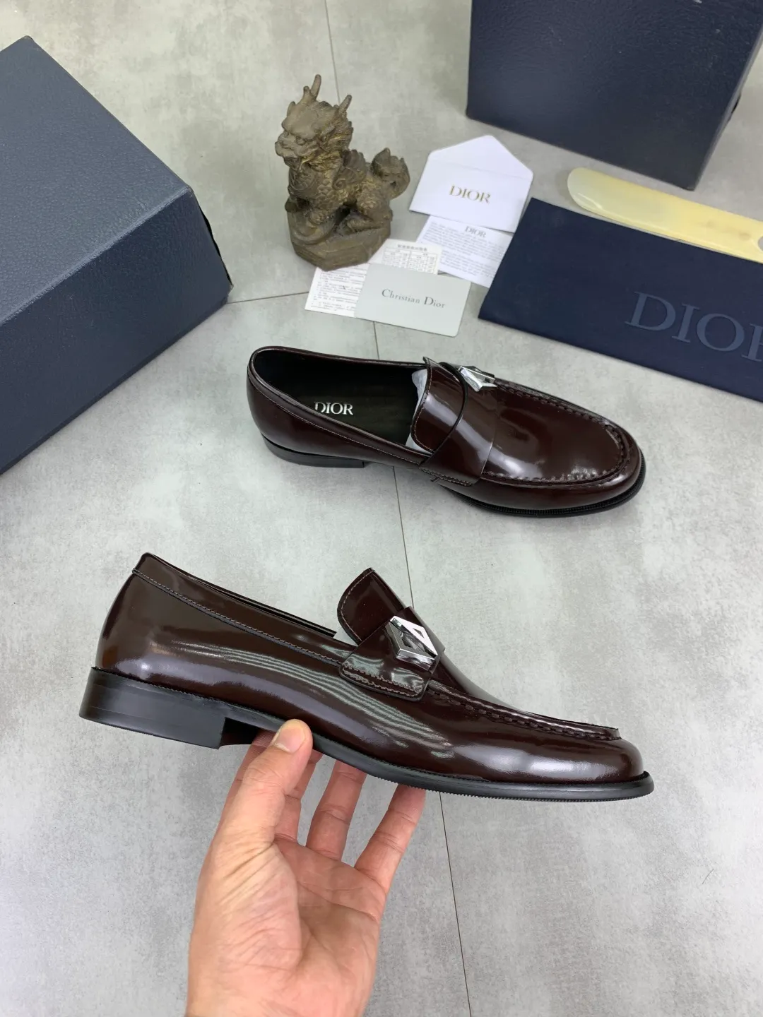 Men's men's shoes 💰P560 new style 💰high version 💎💎💎Dior original version! Top Italian purchasing agent! Men's business casual leather shoes, original imported open-edge beaded calfskin upper, ultimate texture, gentlemanly style, imported water-dyed cowhide inside, top-quality original Italian rubber outsole, first-class workmanship, top quality! Size: 39-44 (45 customized) 4️⃣ colors available